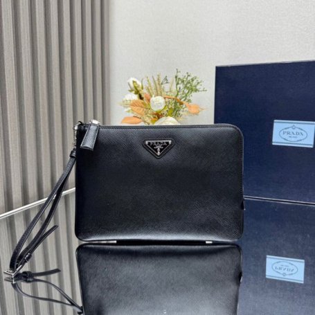 PRADA 2NH024 クラッチバッグ サフィアーノ十字紋 サイズ:24x17cm