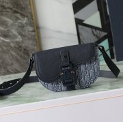 DIOR サドルメッセンジャー オブリーク 青 サイズ:20x13.5x5.5cm