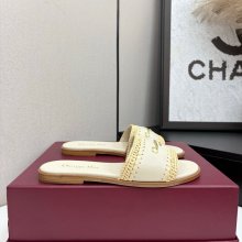 【DIOR】2026DWAYスリッポンレザーサンダルレディース