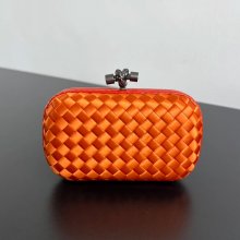 BOTTEGA VENETA BV 8651 ノット イブニングバッグ シルク編み蛇皮トリム 16x10cm サイズ:16x10cm