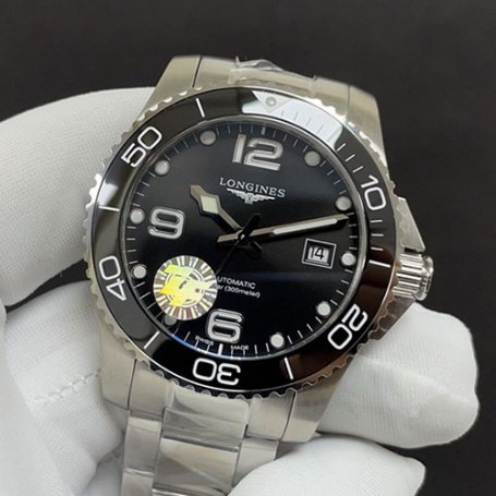 LONGINES L3.781.4.76.6 ZF製 ハイドロコンクエスト 41mm ブラック 満足度最高