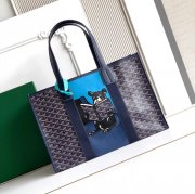 GOYARD 020220 キャンバス ネイビー ショルダーバッグ、ハンドバッグ、トートバッグ キャンバス 45x32x15cm サイズ:45x32x15cm