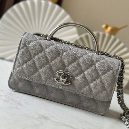 CHANEL 66030 ツイード ブラック×グレー×シルバー ハンドバッグ 春夏 18.5×11×6cm サイズ:18.5×11×6cm