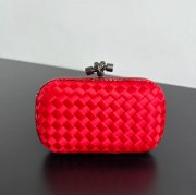 BOTTEGA VENETA BV 8651 ノット イブニングバッグ シルク編み蛇皮トリム 16x10cm サイズ:16x10cm