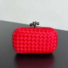 BOTTEGA VENETA BV 8651 ノット イブニングバッグ シルク編み蛇皮トリム 16x10cm サイズ:16x10cm