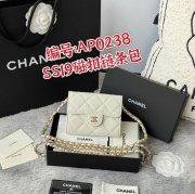 CHANEL 0238 SS19 チェーン付きカードケース カヴィア粒革 サイズ:12.5x8.5x2.5cm