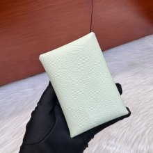 HERMES カルヴィ デュオ 二層カードケース エプソム 泡緑 シルバー金具 サイズ: