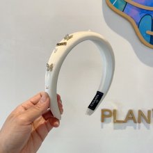 シャネル スタイル ヘアバンド レター