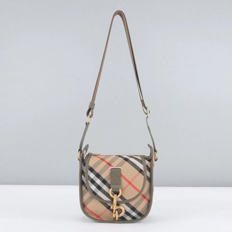 BURBERRY 81196571 ゴールド 斜め掛けバッグ クラシックチェック 19x18cm サイズ:19x18cm