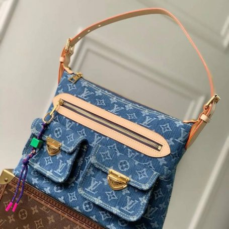 LOUIS VUITTON M27329 デニム 配色 デニム ショルダーバッグ レディースショルダー 30x22x13cm サイズ:30x22x13cm