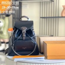 LOUIS VUITTON M12587 牛皮 ブラック ハンドバッグ リュック 30x28x18cm サイズ:30x28x18cm