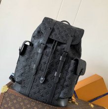 Louis Vuitton クリストファー ラージリュック チェック ブラック M55699 サイズ:48x41x13cm