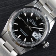 ROLEX デイトジャスト ブラック文字盤 信頼店舗