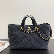 CHANEL 99544 デニム 菱格紋 ゴールド 斜め掛けバッグ クラシック 通勤 44×26×13cm サイズ:44×26×13cm