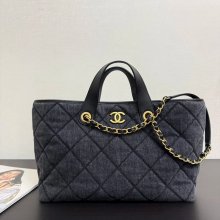 CHANEL 99544 デニム 菱格紋 ゴールド 斜め掛けバッグ クラシック 通勤 44×26×13cm サイズ:44×26×13cm