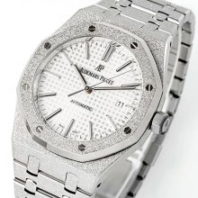 AUDEMARS PIGUET 15410 APS製 ロイヤルオーク 41mm フロステッドゴールド シルバー