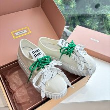 【MIUMIU】2026春夏新作NEWBALANCEコラボスニーカーキャンバススニーカーレディース