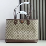 GUCCI 739730 レザー ブラウン トートバッグ、ショルダーバッグ、ハンドバッグ オフィディア 38x28x15cm サイズ:38x28x15cm