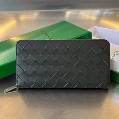 BOTTEGA VENETA BV 593217 メンズ編み財布 クラシック編み牛皮 19x10cm サイズ:19x10cm