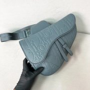 DIOR グラビティオールレザーサドルバッグ グレー サイズ:27x5cm