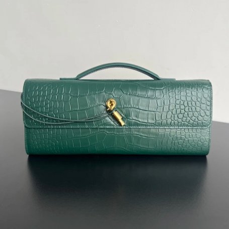 BOTTEGA VENETA BV 741511 クラッチバッグ ワニ紋羊革 31x13cm サイズ:31x13cm