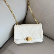 BURBERRY 6411 カーフスキン ゴールド 斜め掛けバッグ カーフスキン 19x13cm サイズ:19x13cm
