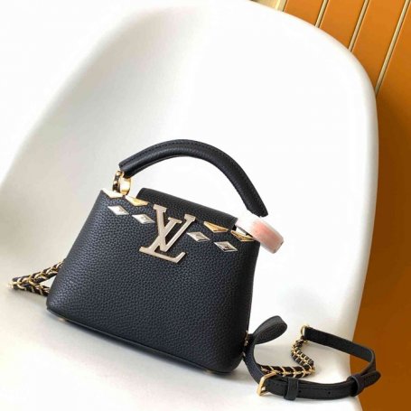 LOUIS VUITTON M11964 牛皮 クラシック ブラック ハンドバッグ 斜め掛けフラップ 27x17.3cm サイズ:27x17.3cm