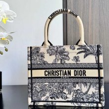 DIOR 刺繍、レター、リボン ホワイト ショルダーバッグ、ハンドバッグ、ハンドバッグ 中 ミニ 26.5x21.0x14.0cm サイズ:26.5x21x14cm