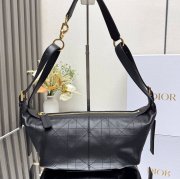 DIOR 2416 カーフレザー、レザー グレンチェック、レター ブラック、ゴールド、ベージュ 斜め掛けバッグ、ショルダーバッグ、ハンドバッグ 大 小 サイズ:23x16x14cm