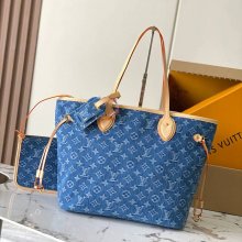 LOUIS VUITTON M13192 牛皮 モノグラム デニム ショルダーバッグ レディースショルダー 31x28x14cm サイズ:31x28x14cm