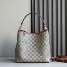 GUCCI 815103 ブラウン ハンドバッグ 25x16cm サイズ:25x16cm