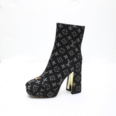 【LOUISVUITTON】ショートブーツ厚底ハイヒールブーツレディース