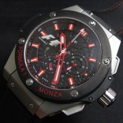 HUBLOT キングパワー モンツァ Asian 7750搭載 クロノグラフ ブラック シースルー