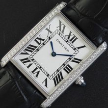 CARTIER タンクアングレーズ クォーツ搭載 ホワイトダイヤル クロノメーター 人気新作