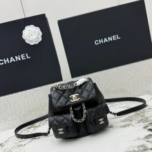 CHANEL AS3787 カーフレザー 菱格紋 ゴールド リュックサック 小 19×18×9.5cm サイズ:19×18×9.5cm