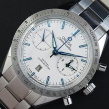 OMEGA スピードマスター57 Asian 7750搭載 ホワイト 硬質クリスタル