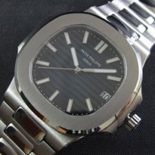 PATEK PHILIPPE ノーチラス ブラック文字盤 メンズ 売買簡単