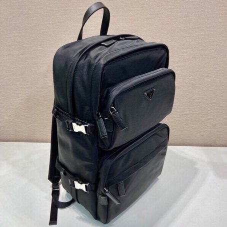 Prada マルチファンクション リュック ナイロン ブラック 2VZ101 サイズ:45x25.5x21.5cm