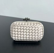 BOTTEGA VENETA BV 8651 ノット イブニングバッグ シルク編み蛇皮トリム 16x10cm サイズ:16x10cm