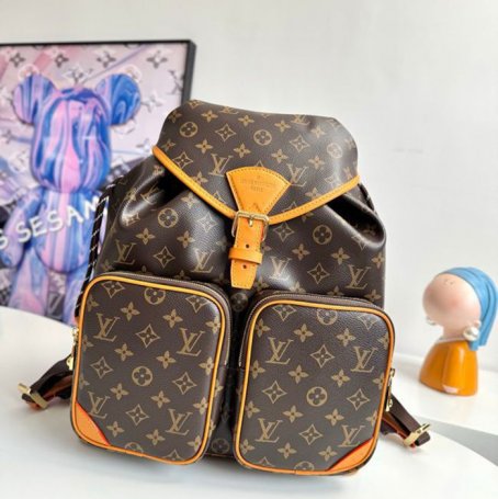 Louis Vuitton モンソリー カルゴ リュック モノグラム ブラウン M14015 サイズ:40x34x17cm