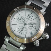 CARTIER パシャ シータイマー レディース クロノ 37mm クォーツ搭載