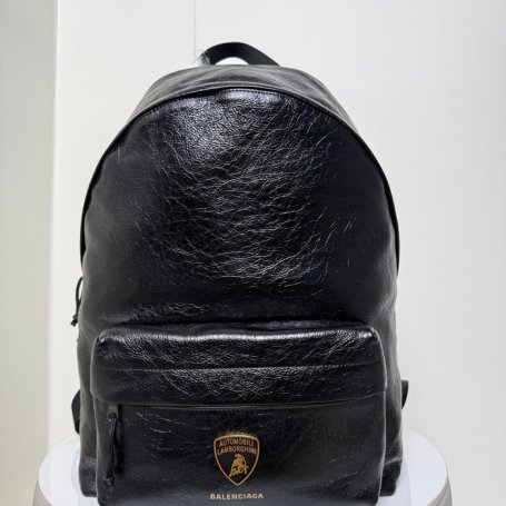 Balenciaga ランボルギーニ コラボ リュック オールレザー ブラック 188015 サイズ:47x35x18cm