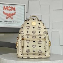 MCM スターク スタッズ リュック クラシックモノグラム オフホワイト MMK6SVE37CO001 サイズ:26x21.5x10.5cm