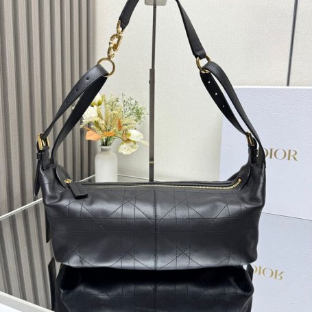DIOR 2417 カーフレザー、レザー グレンチェック、レター ブラック、ゴールド、ベージュ 斜め掛けバッグ、ショルダーバッグ、ハンドバッグ 大 中 サイズ:33x16x15cm