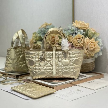 DIOR 1188 カーフレザー、レザー グレンチェック、レター ゴールド 斜め掛けバッグ、ハンドバッグ、ハンドバッグ 小 23.0x15.0x15.0cm サイズ:23x15x15cm
