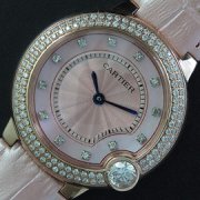 CARTIER バロンブルー ベゼル全面ダイヤ レディースプレゼント