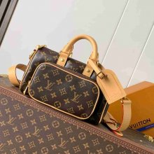 LOUIS VUITTON M14981 牛皮 モノグラム キャンバス ハンドバッグ サイズ:25.0x15.0x11.0cm