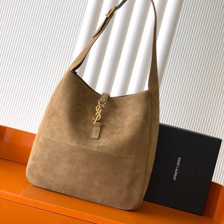 SAINT LAURENT 753837 マット ブラウン、ゴールド、マット 脇下バッグ 大、クラシック 31x30x13cm サイズ:31x30x13cm