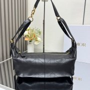 DIOR 2417 カーフレザー、レザー グレンチェック、レター ブラック、ゴールド、ベージュ 斜め掛けバッグ、ショルダーバッグ、ハンドバッグ 大 中 サイズ:33x16x15cm