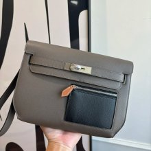 HERMES ケリー デペッシュ 25 クラッチバッグ エバーカラー革 ショルダーストラップ付き サイズ: